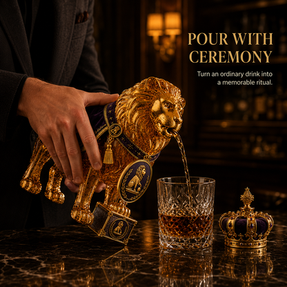 👑Crown 87th Anniversary Royal Lion Whiskey Bottle