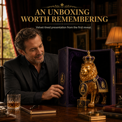 👑Crown 87th Anniversary Royal Lion Whiskey Bottle