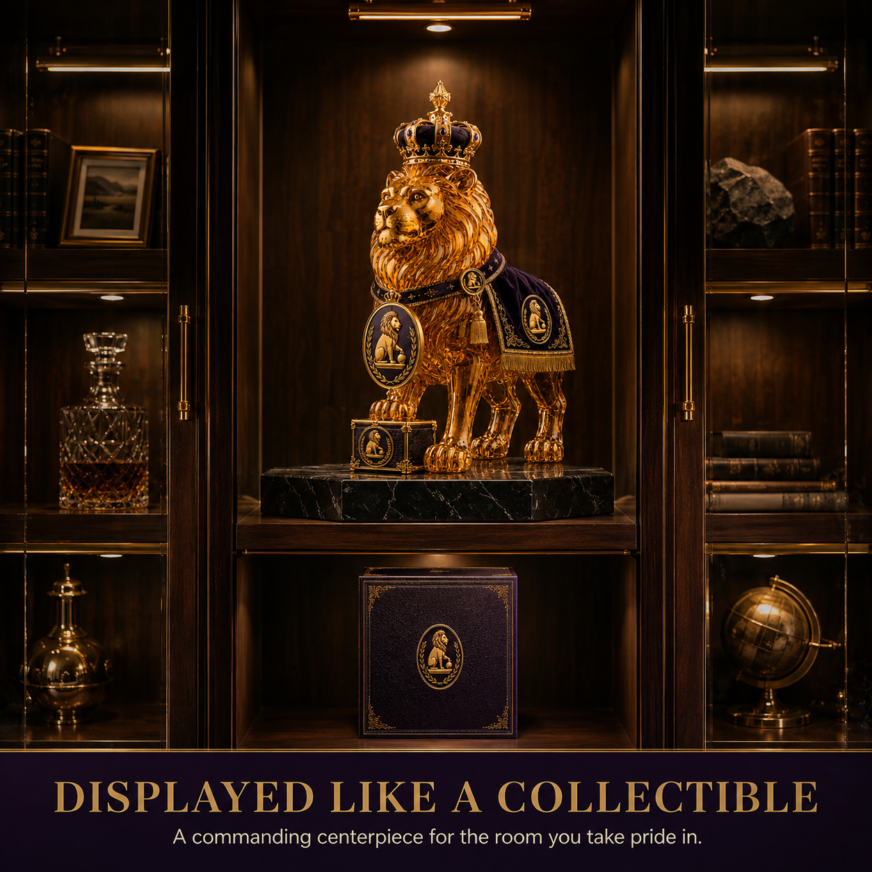 👑Crown 87th Anniversary Royal Lion Whiskey Bottle