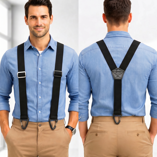 ✅ Keep Pants Up All Day | Heavy-Duty Suspenders for Work, Outdoor & Travel