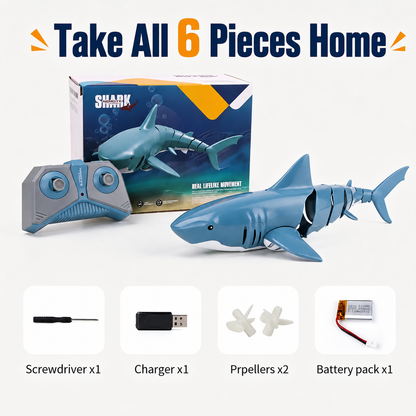 🦈💦2.4G Remote Control Shark– Dual-Motor Rechargeable Water Toy