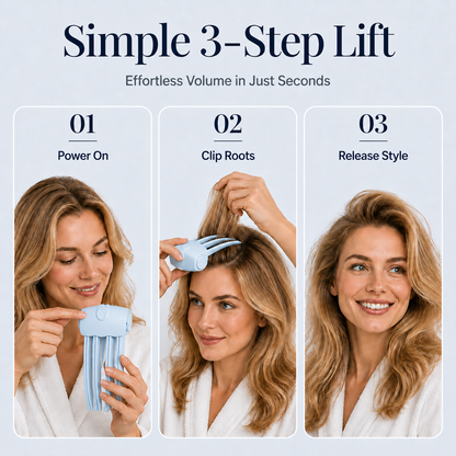 🎉 Over 48,000 Sold 💇 Cordless Heated Root Volumizing Hair Clip – Portable Styling Tool for Fine, Straight Hair