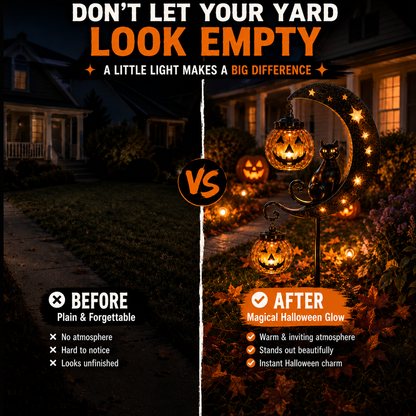 💥49% OFF🎃 Pumpkin Moon Halloween Garden Stake Light | Outdoor Yard Decor Lamp