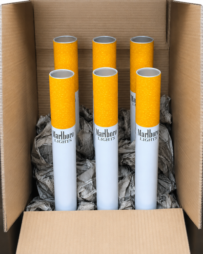 🚬 Cigarette Tube Shaped Marlboro Style Floor Lamp | Retro Industrial Novelty Ambient Light