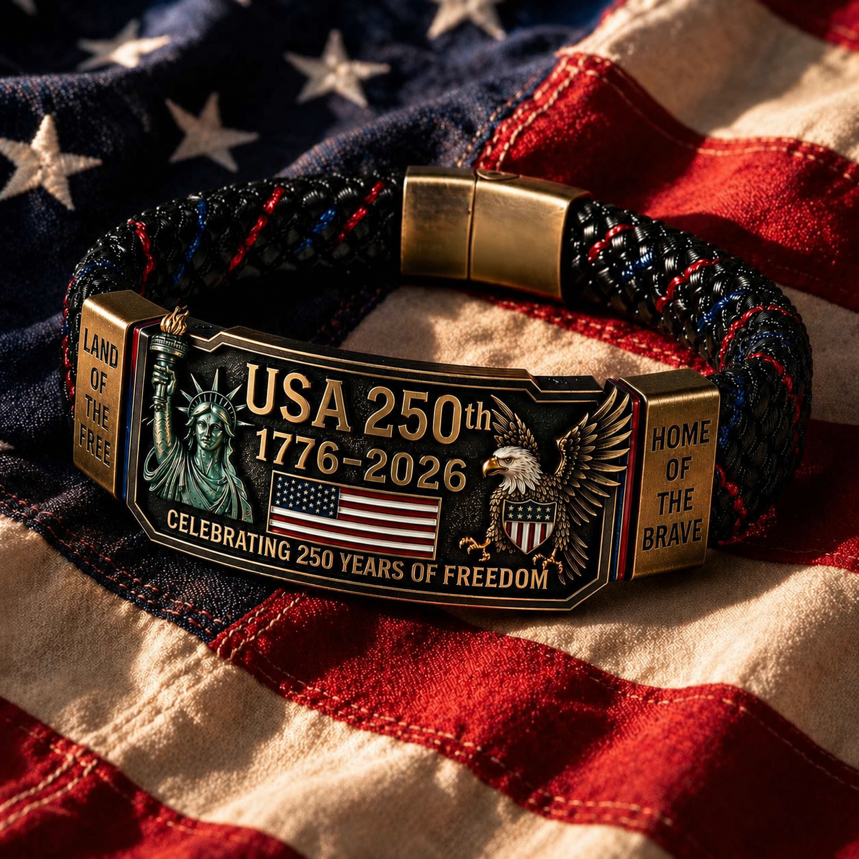 🔥Last Day 49% OFF🦅USA 250TM Freedom Legacy Bracelet (1776–2026)
