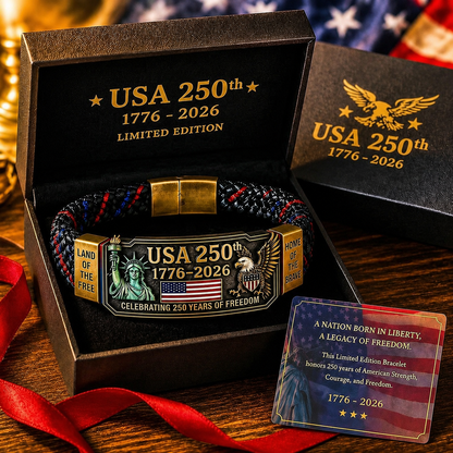 🔥Last Day 49% OFF🦅USA 250TM Freedom Legacy Bracelet (1776–2026)