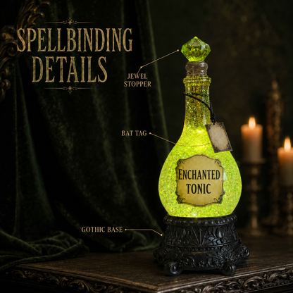 🔥Last Day 49% OFF -🧙✨Lighted Enchanted Tonic Poison Bottle Glitter Globe(📦Buy 2 Free Shipping)