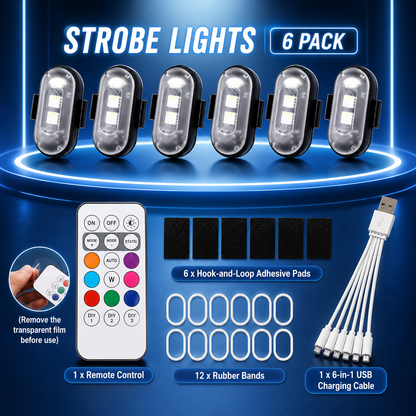 🚗🚨RGB Led Aircraft Strobe Light（Remote Wireless ）