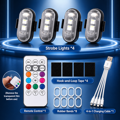 🚗🚨RGB Led Aircraft Strobe Light（Remote Wireless ）