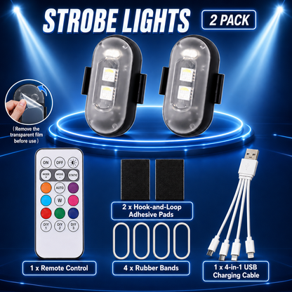 🚗🚨RGB Led Aircraft Strobe Light（Remote Wireless ）