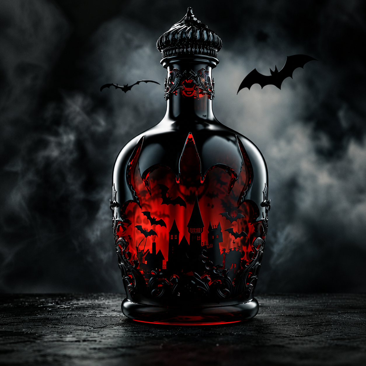🔥Halloween Magic Potion-Style Whiskey Bottle – Gothic Vampire Elixir Decanter