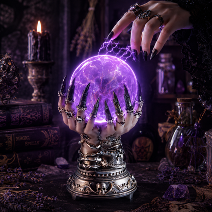 💥50% OFF TODAY💥 Witch Hand Plasma Ball Lamp | Gothic Decor