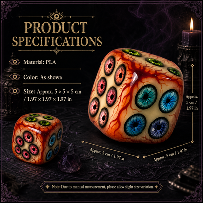 🔥55% OFF TODAY - 👁️Mystic Eyeball D6 Dice(✨Gothic Horror Fantasy Tabletop Game Ornament}