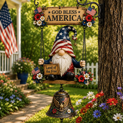 🔔🔥Hot Sale 50% OFF 🐞🔔 Rustic Garden Gnome Bell