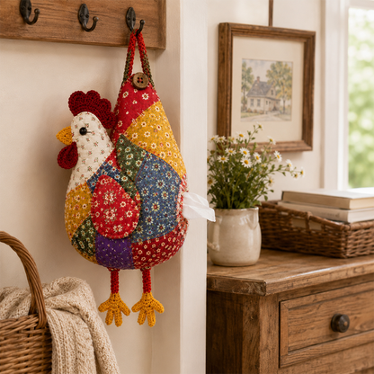 🐔DIY Patchwork Chicken & Duck Tissue Holders