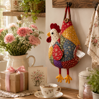 🐔DIY Patchwork Chicken & Duck Tissue Holders