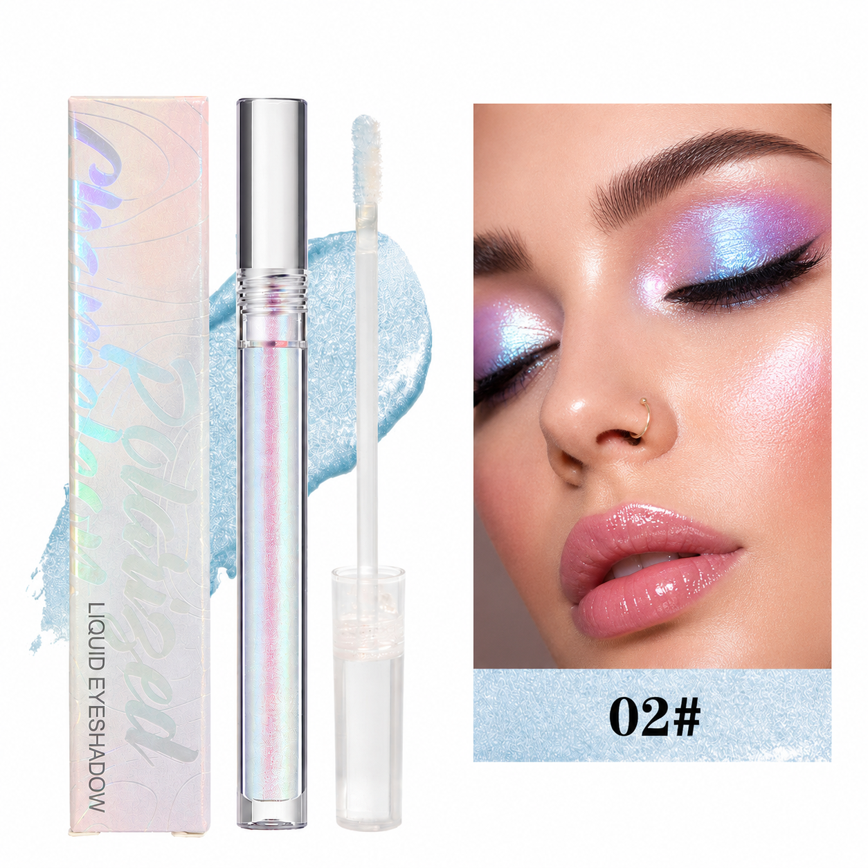 💖 Multi-Chrome Liquid Glitter Eyeshadow ✨ The Ultimate Glam Upgrade🌈