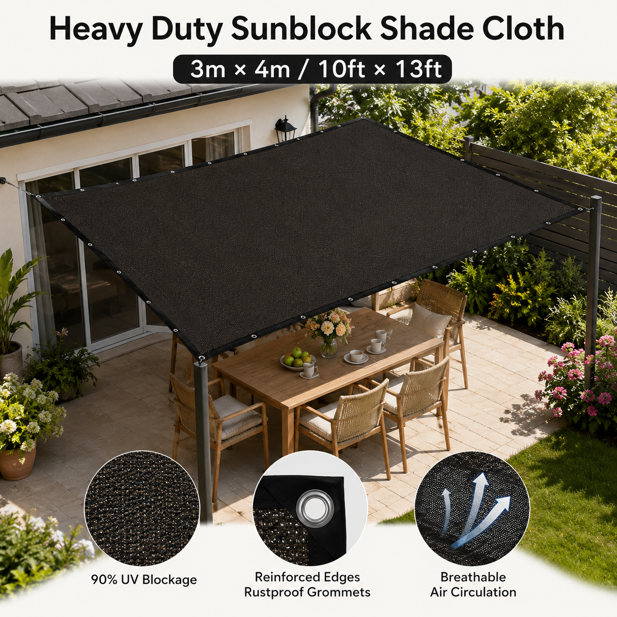 Heavy Duty Sunblock Shade Cloth