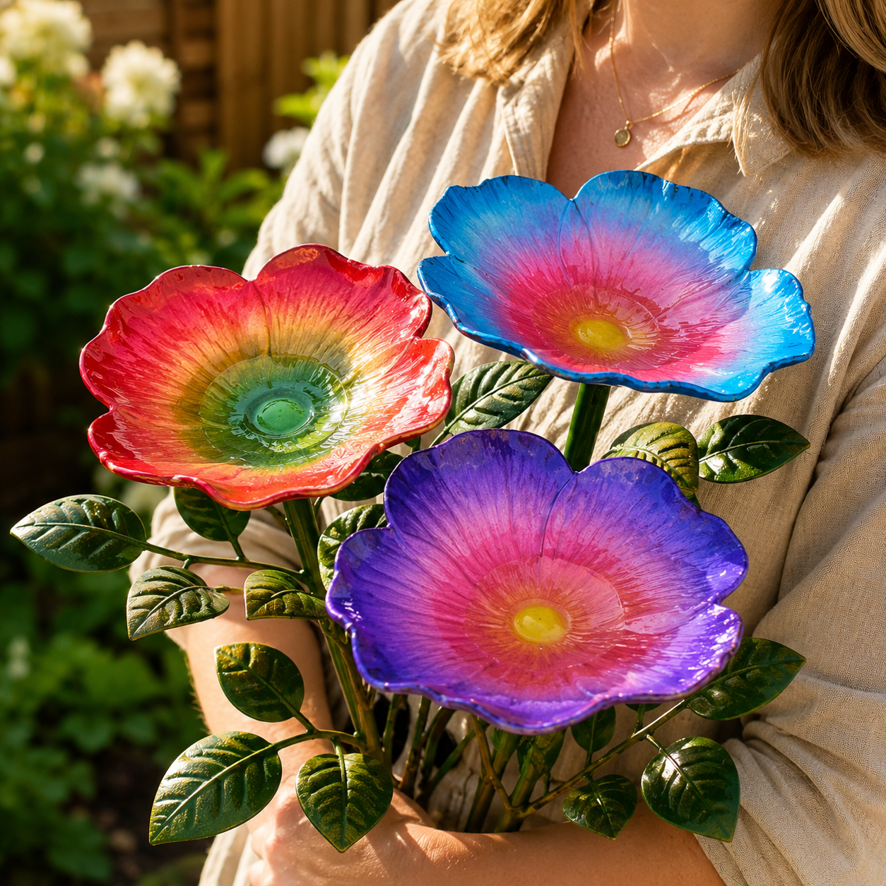 🔥LIMITED FLASH SALE🦜 Colorful Floral Bird Feeder Stake | Wildlife Garden Must-Have