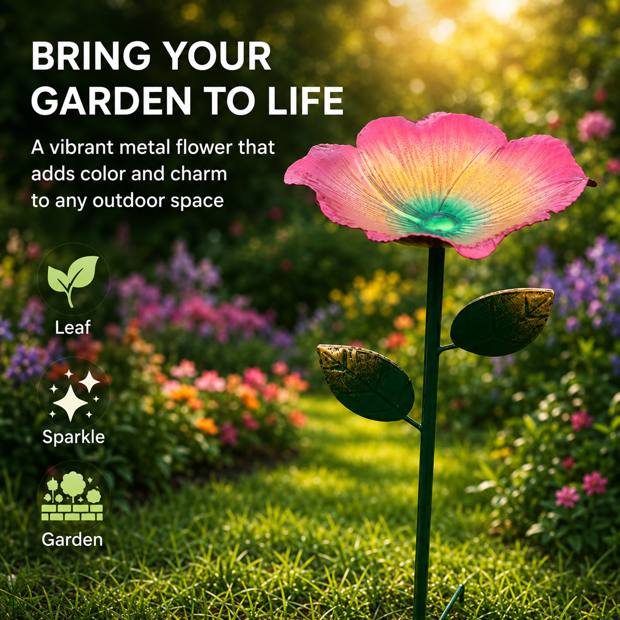 🔥LIMITED FLASH SALE🦜 Colorful Floral Bird Feeder Stake | Wildlife Garden Must-Have