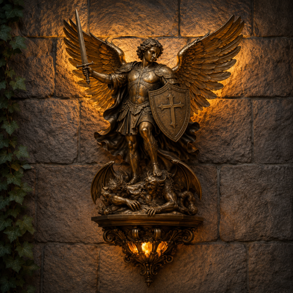 🔥 50% OFF TODAY ✨ Divine Archangel Wall Light | Protection & Faith Decor