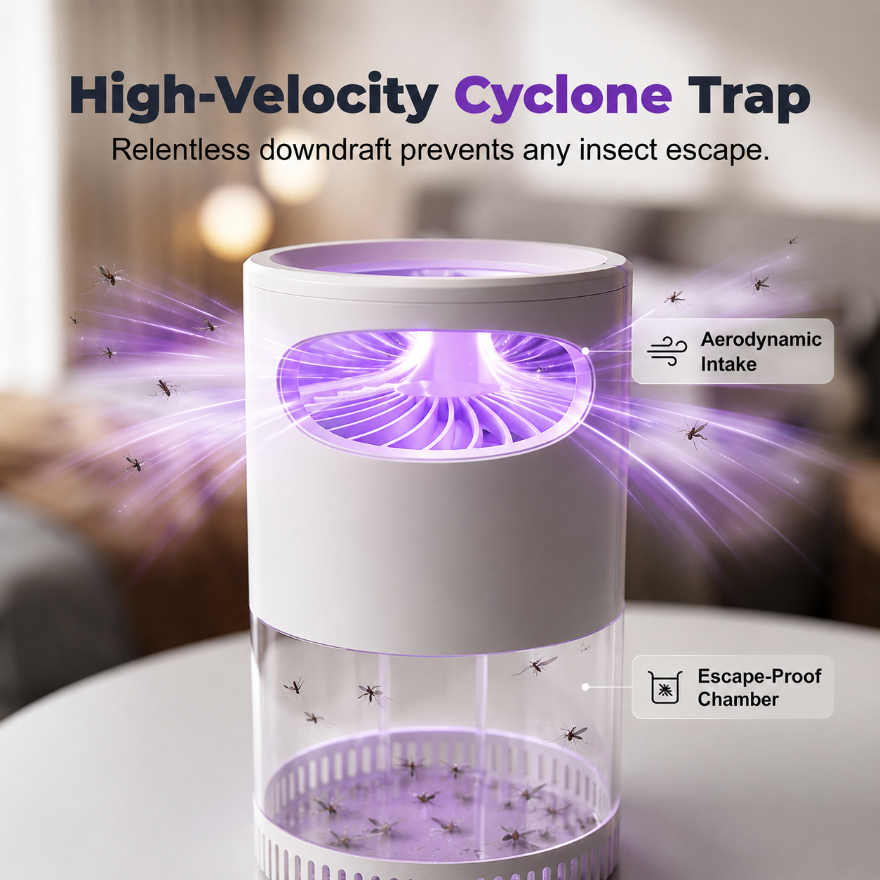 🚫No More Mosquito At Night🌙Quiet UV Mosquito Trap – Chemical-Free & Safe for Kids & Pets🦟