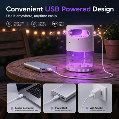 🚫No More Mosquito At Night🌙Quiet UV Mosquito Trap – Chemical-Free & Safe for Kids & Pets🦟