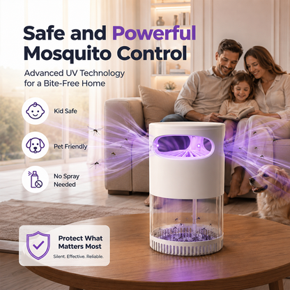 🚫No More Mosquito At Night🌙Quiet UV Mosquito Trap – Chemical-Free & Safe for Kids & Pets🦟