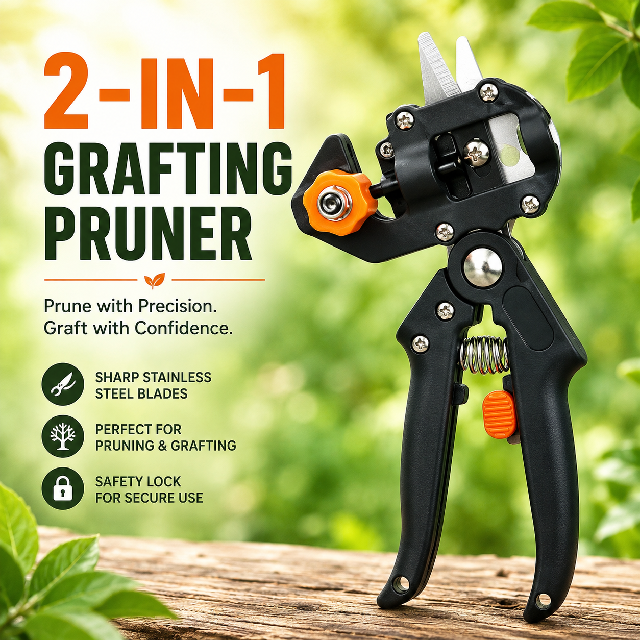 🌱 Professional Garden Grafting Tool | Precision Pruner for Fruit Trees & Vines