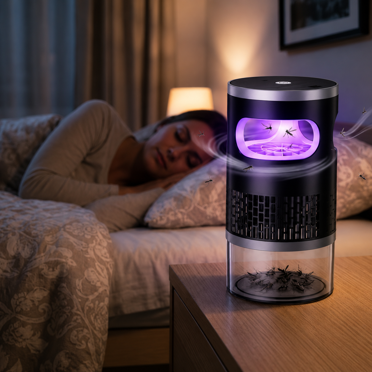 🚨 50% OFF | Silent Chemical-Free Mosquito Trap - Family-Safe, All-Night Protection