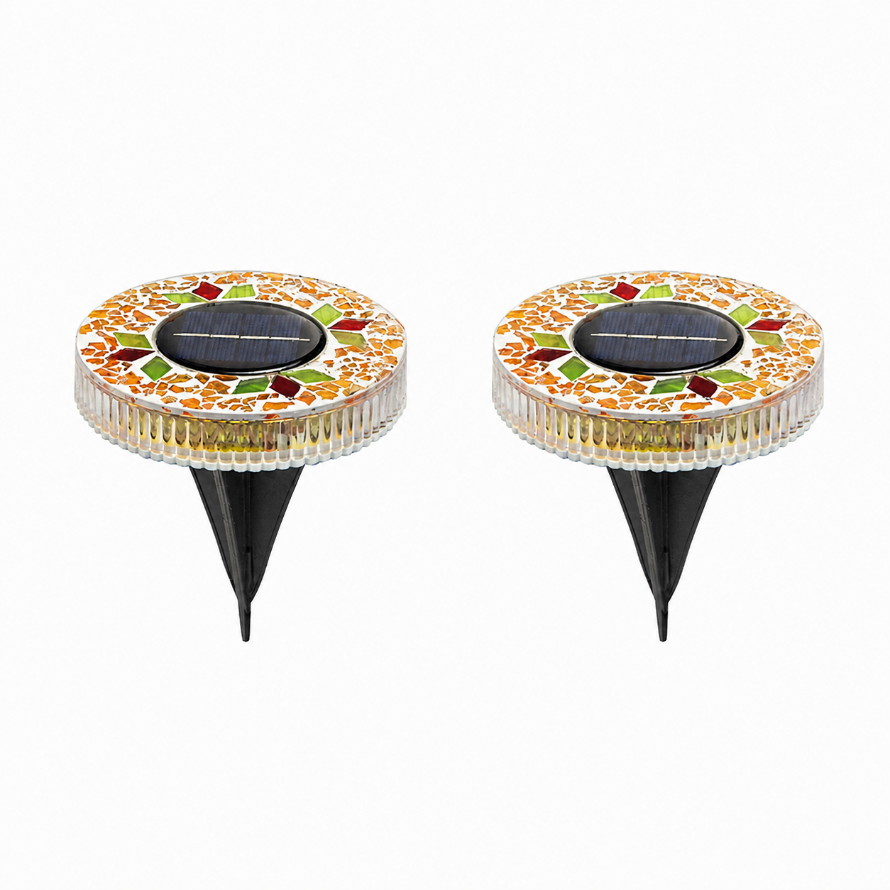 Mosaic Solar Disk Lights