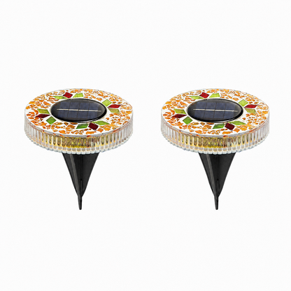 Mosaic Solar Disk Lights
