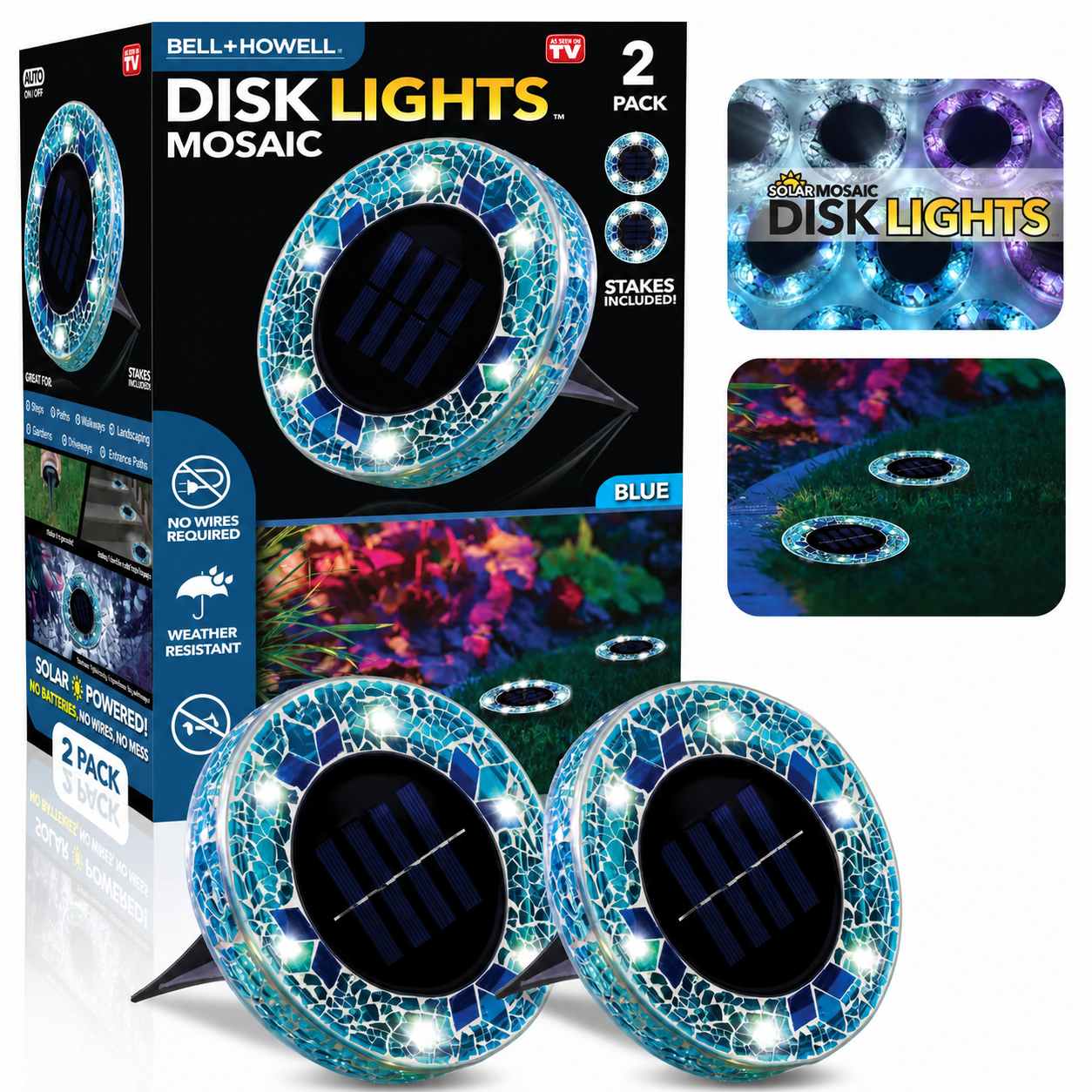 Mosaic Solar Disk Lights