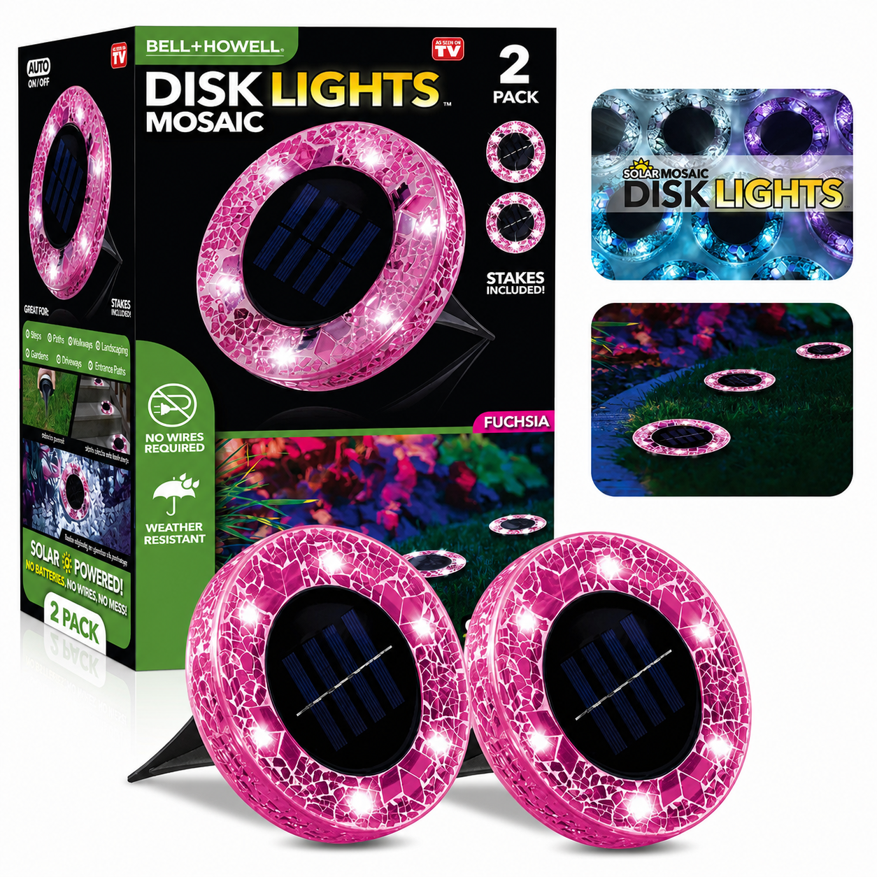 Mosaic Solar Disk Lights