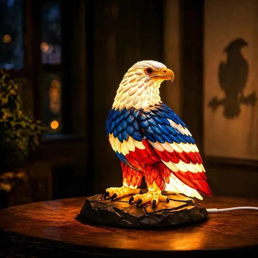 🔥 Limited Edition 🎁 - U.S. 250th Eagle Stained Glass Wall Lamp