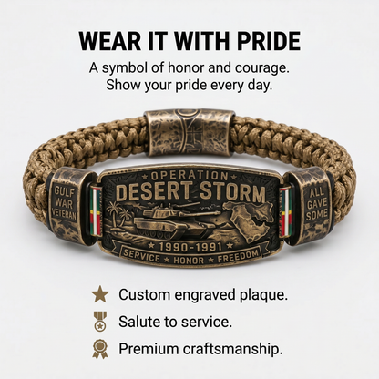 🎉Operation Desert Storm Veteran Paracord Bracelet