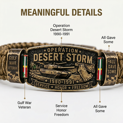🎉Operation Desert Storm Veteran Paracord Bracelet