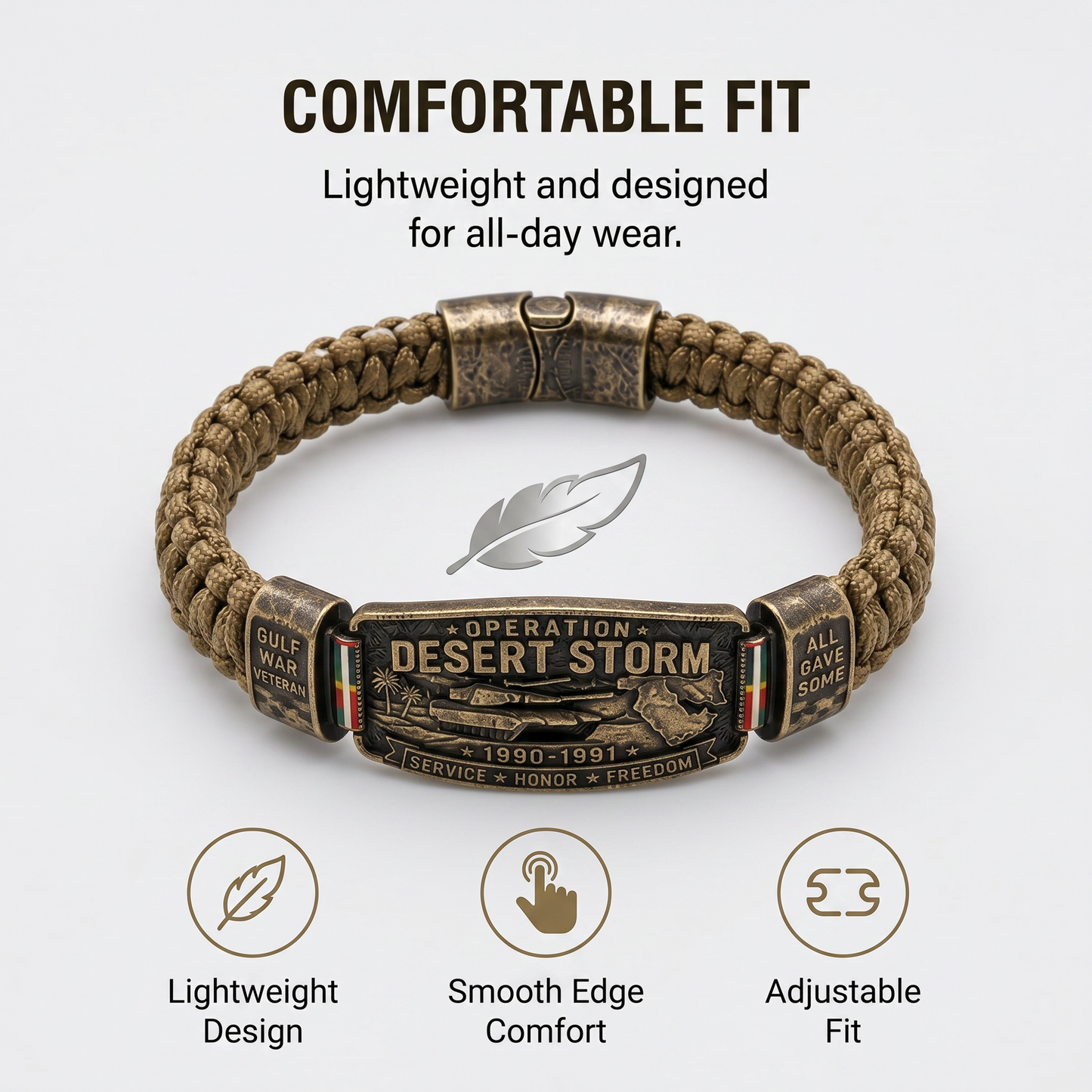 🎉Operation Desert Storm Veteran Paracord Bracelet
