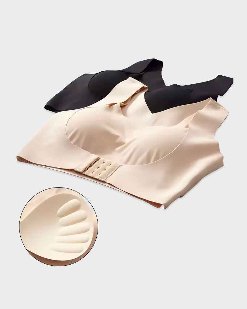 👙 Front Closure Bra | Wireless Posture Support Cross-Back