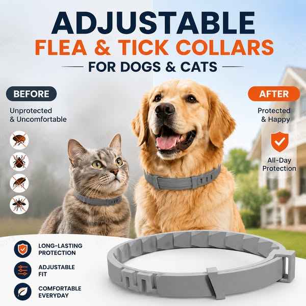 🐶55% OFF TODAY🛡️ Advanced Flea & Tick Collar for Dogs & Cats
