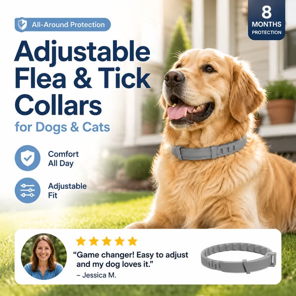 🐶55% OFF TODAY🛡️ Advanced Flea & Tick Collar for Dogs & Cats