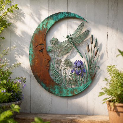 🔥Last Day 50% OFF Sola🔥-🌟🌜️Crescent Moon Bee Wall Decor🐝