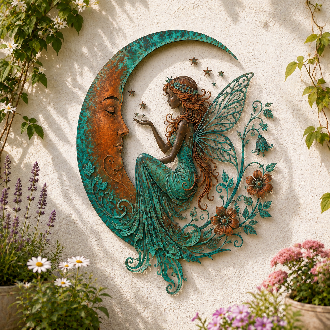 🔥Last Day 50% OFF Sola🔥-🌟🌜️Crescent Moon Bee Wall Decor🐝