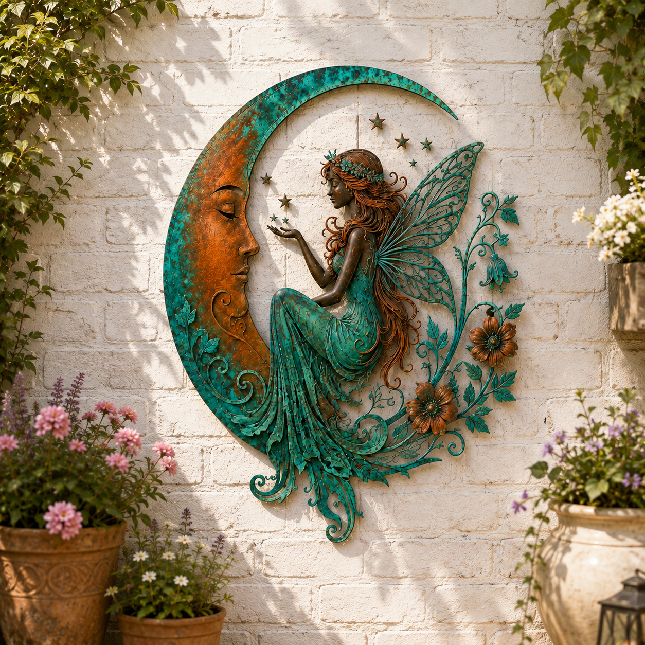 🔥Last Day 50% OFF Sola🔥-🌟🌜️Crescent Moon Bee Wall Decor🐝