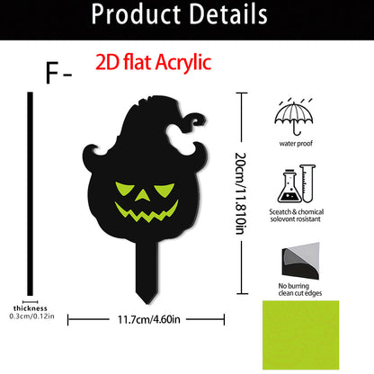 🎃🔥Halloween Sale 50% OFF🔥 Luminous Acrylic Pumpkin Garden Stake