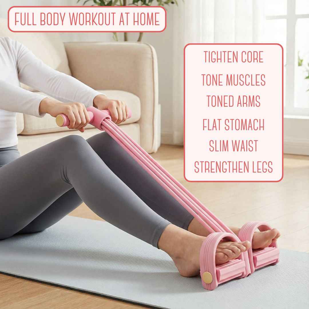 🔥Last Day Promotion 🤩| 💪6-Tube Resistance Band Trainer – Full Body Workout Anywhere🏋️🤸
