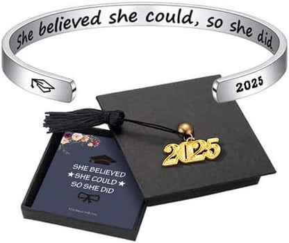 🎓 Graduation Bracelet 2026 | Adjustable Gift for Him & Her