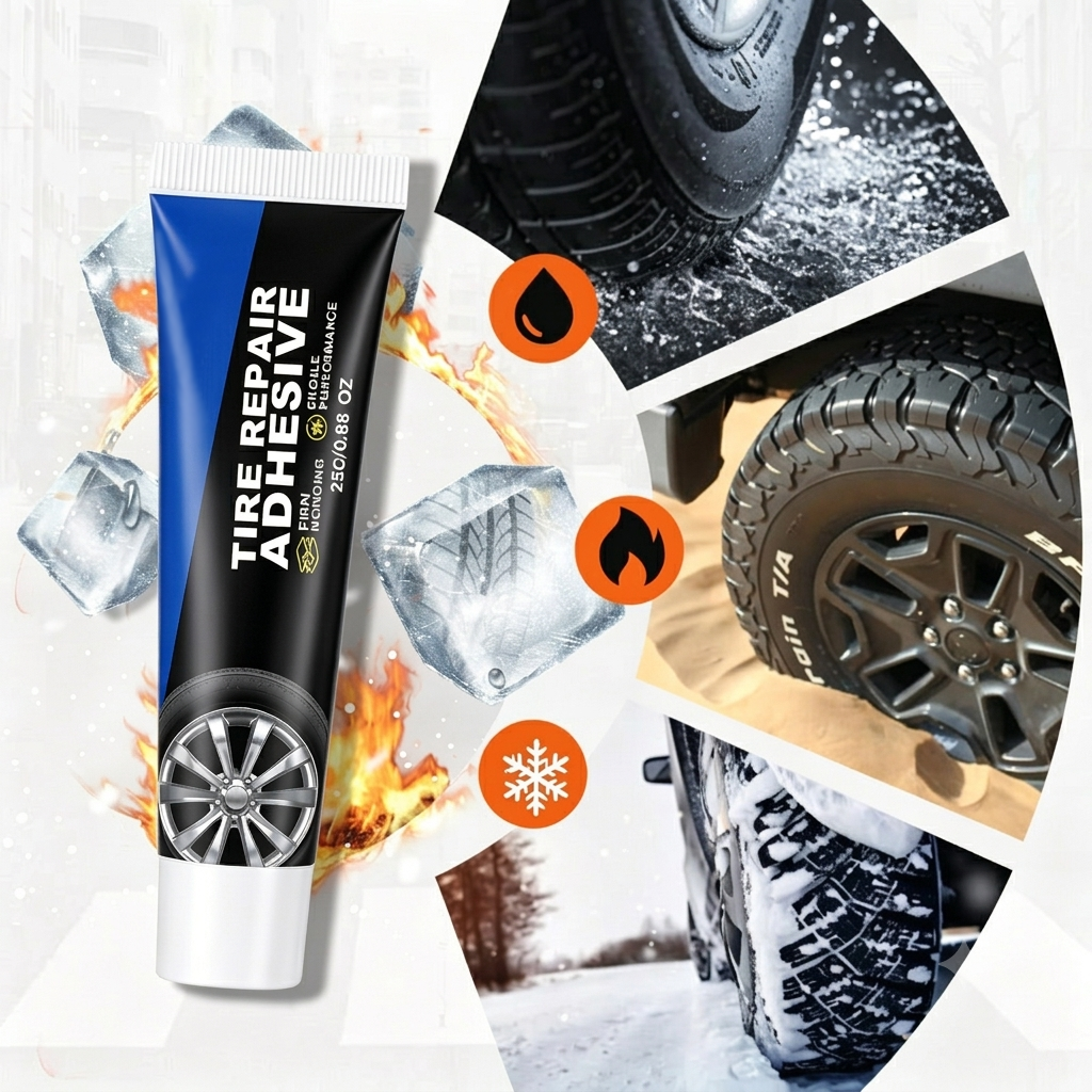 🚗Weather-Resistant💧 Waterproof Flexible Tire Repair Adhesive