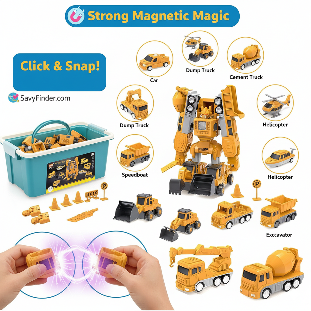 Magnetic Robo Car Adventure with Storage Box