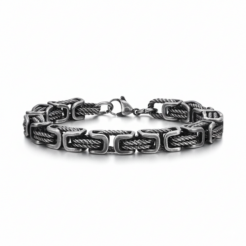 Braided Stainless Steel Bracelet for Men